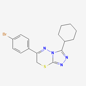 6-(4-bromophenyl)-3-cyclohexyl-7H-[1,2,4]triazolo[3,4-b][1,3,4]thiadiazine