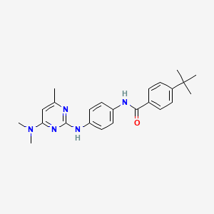 4-tert-butyl-N-(4-{[4-(dimethylamino)-6-methylpyrimidin-2-yl]amino}phenyl)benzamide