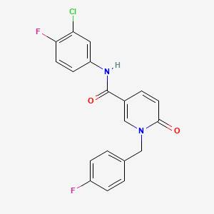 N-(3-chloro-4-fluorophenyl)-1-(4-fluorobenzyl)-6-oxo-1,6-dihydropyridine-3-carboxamide