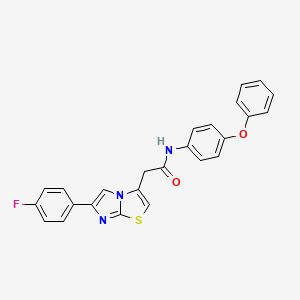 2-(6-(4-fluorophenyl)imidazo[2,1-b]thiazol-3-yl)-N-(4-phenoxyphenyl)acetamide