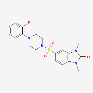 5-{[4-(2-fluorophenyl)piperazin-1-yl]sulfonyl}-1,3-dimethyl-1,3-dihydro-2H-benzimidazol-2-one