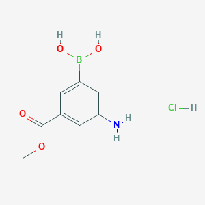 molecular formula C8H11BClNO4 B112551 (3-氨基-5-(甲氧羰基)苯基)硼酸盐酸盐 CAS No. 380430-56-8