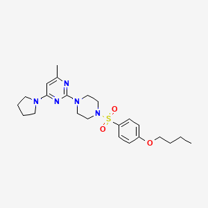 2-[4-(4-Butoxybenzenesulfonyl)piperazin-1-YL]-4-methyl-6-(pyrrolidin-1-YL)pyrimidine