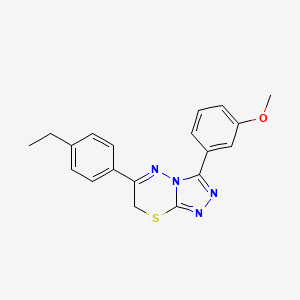 molecular formula C19H18N4OS B11255131 6-(4-ethylphenyl)-3-(3-methoxyphenyl)-7H-[1,2,4]triazolo[3,4-b][1,3,4]thiadiazine 