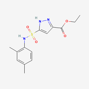 molecular formula C14H17N3O4S B11255139 ethyl 3-[(2,4-dimethylphenyl)sulfamoyl]-1H-pyrazole-5-carboxylate 