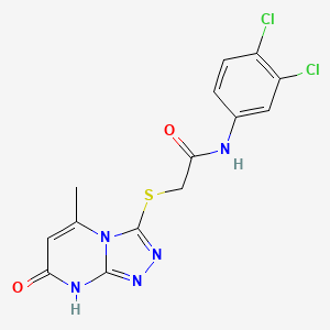 N-(3,4-Dichlorophenyl)-2-({5-methyl-7-oxo-7H,8H-[1,2,4]triazolo[4,3-A]pyrimidin-3-YL}sulfanyl)acetamide