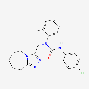 3-(4-chlorophenyl)-1-(2-methylphenyl)-1-(6,7,8,9-tetrahydro-5H-[1,2,4]triazolo[4,3-a]azepin-3-ylmethyl)urea