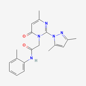 2-(2-(3,5-dimethyl-1H-pyrazol-1-yl)-4-methyl-6-oxopyrimidin-1(6H)-yl)-N-(o-tolyl)acetamide