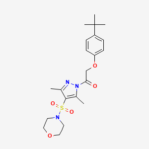 molecular formula C21H29N3O5S B11255237 4-({1-[(4-tert-butylphenoxy)acetyl]-3,5-dimethyl-1H-pyrazol-4-yl}sulfonyl)morpholine 