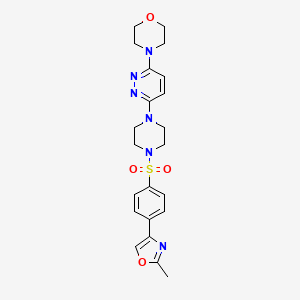 4-(6-(4-((4-(2-Methyloxazol-4-yl)phenyl)sulfonyl)piperazin-1-yl)pyridazin-3-yl)morpholine