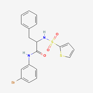 N-(3-Bromophenyl)-3-phenyl-2-(thiophene-2-sulfonamido)propanamide