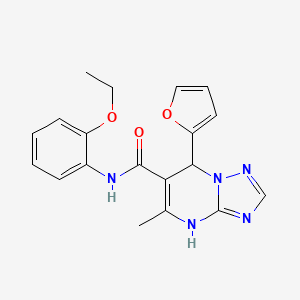 molecular formula C19H19N5O3 B11255256 N-(2-ethoxyphenyl)-7-(furan-2-yl)-5-methyl-4,7-dihydro[1,2,4]triazolo[1,5-a]pyrimidine-6-carboxamide 