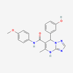 7-(3-hydroxyphenyl)-N-(4-methoxyphenyl)-5-methyl-4,7-dihydro[1,2,4]triazolo[1,5-a]pyrimidine-6-carboxamide