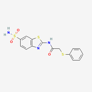 2-(phenylthio)-N-(6-sulfamoylbenzo[d]thiazol-2-yl)acetamide