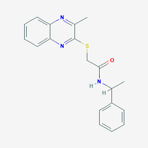 2-[(3-methylquinoxalin-2-yl)sulfanyl]-N-(1-phenylethyl)acetamide