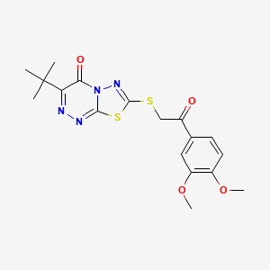 3-tert-butyl-7-{[2-(3,4-dimethoxyphenyl)-2-oxoethyl]sulfanyl}-4H-[1,3,4]thiadiazolo[2,3-c][1,2,4]triazin-4-one