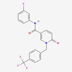 N-(3-fluorophenyl)-6-oxo-1-(4-(trifluoromethyl)benzyl)-1,6-dihydropyridine-3-carboxamide