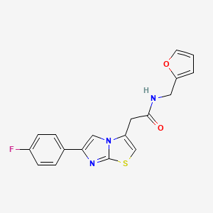 2-(6-(4-fluorophenyl)imidazo[2,1-b]thiazol-3-yl)-N-(furan-2-ylmethyl)acetamide