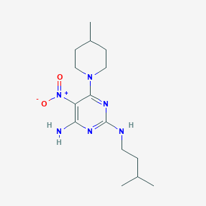 N~2~-(3-methylbutyl)-6-(4-methylpiperidin-1-yl)-5-nitropyrimidine-2,4-diamine