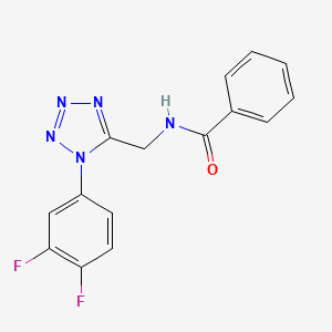 N-((1-(3,4-difluorophenyl)-1H-tetrazol-5-yl)methyl)benzamide