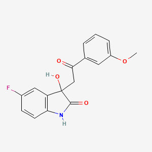 5-fluoro-3-hydroxy-3-[2-(3-methoxyphenyl)-2-oxoethyl]-1,3-dihydro-2H-indol-2-one