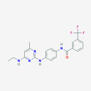 N-(4-{[4-(ethylamino)-6-methylpyrimidin-2-yl]amino}phenyl)-3-(trifluoromethyl)benzamide