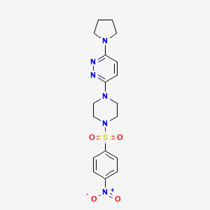 3-[4-(4-Nitrobenzenesulfonyl)piperazin-1-YL]-6-(pyrrolidin-1-YL)pyridazine