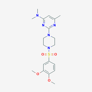 2-(4-((3,4-dimethoxyphenyl)sulfonyl)piperazin-1-yl)-N,N,6-trimethylpyrimidin-4-amine