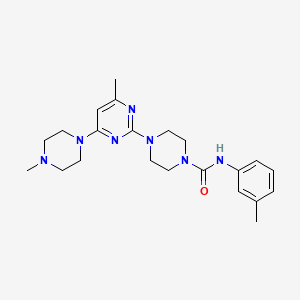 4-[4-methyl-6-(4-methylpiperazin-1-yl)pyrimidin-2-yl]-N-(3-methylphenyl)piperazine-1-carboxamide