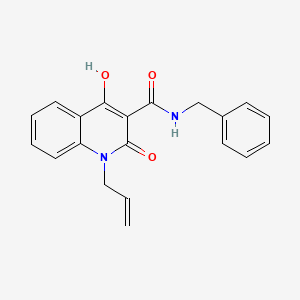 N-benzyl-4-hydroxy-2-oxo-1-(prop-2-en-1-yl)-1,2-dihydroquinoline-3-carboxamide