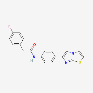 2-(4-fluorophenyl)-N-(4-(imidazo[2,1-b]thiazol-6-yl)phenyl)acetamide