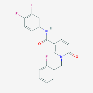 molecular formula C19H13F3N2O2 B11255564 N-(3,4-difluorophenyl)-1-(2-fluorobenzyl)-6-oxo-1,6-dihydropyridine-3-carboxamide 