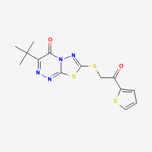 3-tert-butyl-7-{[2-oxo-2-(thiophen-2-yl)ethyl]sulfanyl}-4H-[1,3,4]thiadiazolo[2,3-c][1,2,4]triazin-4-one