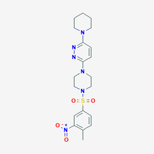 molecular formula C20H26N6O4S B11255584 3-[4-(4-Methyl-3-nitrobenzenesulfonyl)piperazin-1-YL]-6-(piperidin-1-YL)pyridazine 