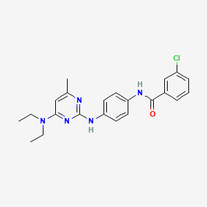 3-chloro-N-(4-{[4-(diethylamino)-6-methylpyrimidin-2-yl]amino}phenyl)benzamide