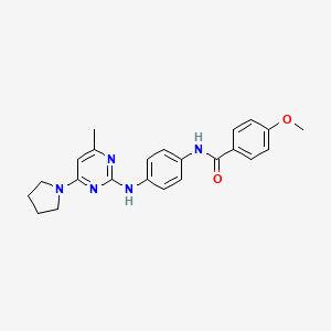 4-Methoxy-N-(4-{[4-methyl-6-(pyrrolidin-1-YL)pyrimidin-2-YL]amino}phenyl)benzamide