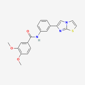 N-(3-(imidazo[2,1-b]thiazol-6-yl)phenyl)-3,4-dimethoxybenzamide