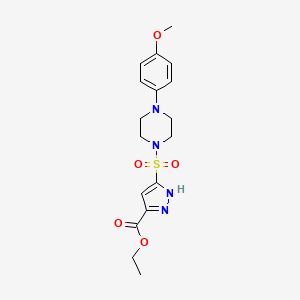 ethyl 3-{[4-(4-methoxyphenyl)piperazin-1-yl]sulfonyl}-1H-pyrazole-5-carboxylate