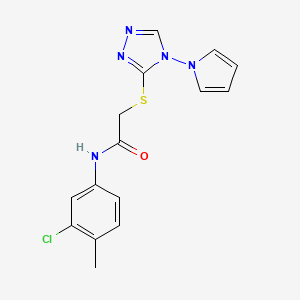 N-(3-chloro-4-methylphenyl)-2-{[4-(1H-pyrrol-1-yl)-4H-1,2,4-triazol-3-yl]sulfanyl}acetamide