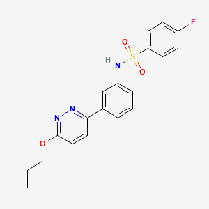 4-fluoro-N-(3-(6-propoxypyridazin-3-yl)phenyl)benzenesulfonamide