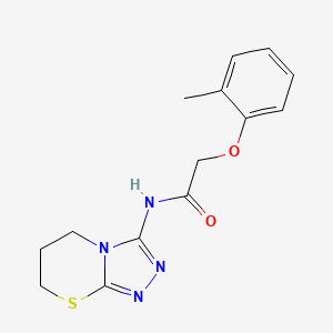 2-(2-Methylphenoxy)-N-{5H,6H,7H-[1,2,4]triazolo[3,4-B][1,3]thiazin-3-YL}acetamide