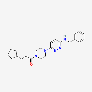 1-{4-[6-(Benzylamino)pyridazin-3-YL]piperazin-1-YL}-3-cyclopentylpropan-1-one