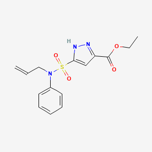 ethyl 3-[phenyl(prop-2-en-1-yl)sulfamoyl]-1H-pyrazole-5-carboxylate