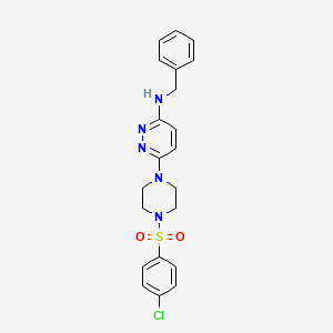 N-Benzyl-6-[4-(4-chlorobenzenesulfonyl)piperazin-1-YL]pyridazin-3-amine