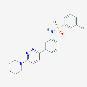 3-chloro-N-(3-(6-(piperidin-1-yl)pyridazin-3-yl)phenyl)benzenesulfonamide