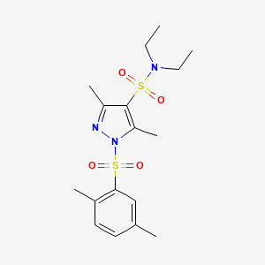 1-(2,5-dimethylbenzenesulfonyl)-N,N-diethyl-3,5-dimethyl-1H-pyrazole-4-sulfonamide