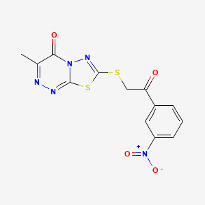 3-methyl-7-{[2-(3-nitrophenyl)-2-oxoethyl]sulfanyl}-4H-[1,3,4]thiadiazolo[2,3-c][1,2,4]triazin-4-one