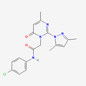 N-(4-chlorophenyl)-2-(2-(3,5-dimethyl-1H-pyrazol-1-yl)-4-methyl-6-oxopyrimidin-1(6H)-yl)acetamide