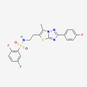 2,5-difluoro-N-(2-(2-(4-fluorophenyl)-6-methylthiazolo[3,2-b][1,2,4]triazol-5-yl)ethyl)benzenesulfonamide