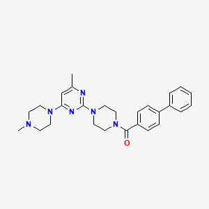 2-(4-{[1,1'-Biphenyl]-4-carbonyl}piperazin-1-YL)-4-methyl-6-(4-methylpiperazin-1-YL)pyrimidine